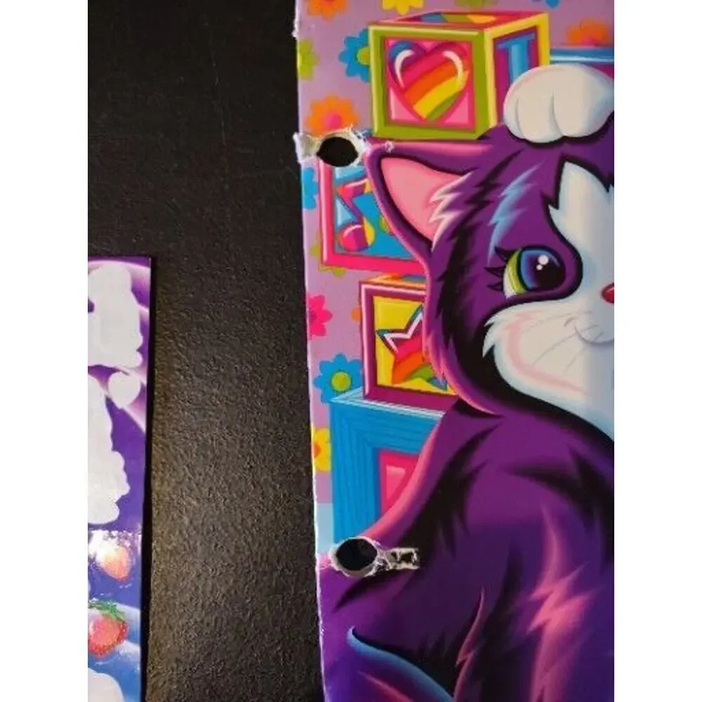 Vintage Lisa Frank Purrfect Playtime Kittens 2 Pocket Folder Scentsation Sticker